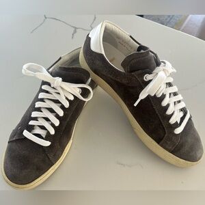 Saint Laurent - Court Classic SL/06 (Low-Top) Brown Suede & White Leather EU 39